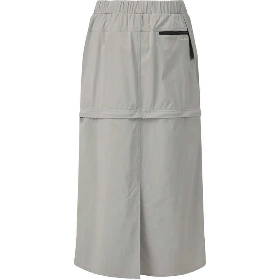 Salomon Solid High-Waisted Detachable Loose Midi Casual Skirt Women skirts Gray LC2818900
