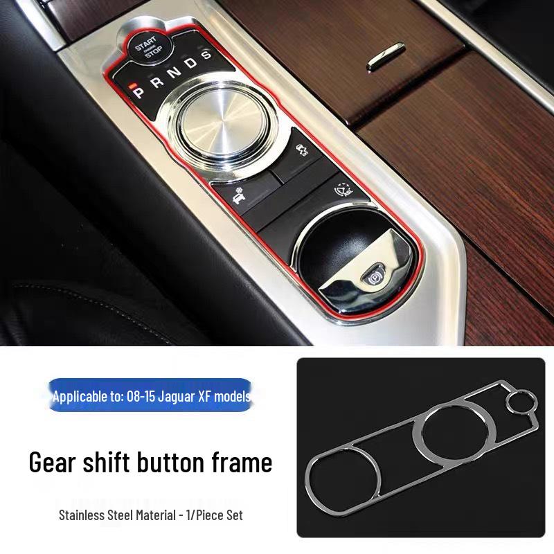 Jaguar XJ/XF 08-15 Gear Shift Button Trim Console Frame Bright Strip Decoration