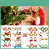 Novelty Paper Glasses For Christmas Party Photo Booth Props Santa Claus And Snowman