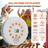 Playere CD Portabile Reîncărcabile pentru Acasă, Difuzoare Încorporate și Căști, Suportă CD/U Disk/AUX/Repetare A-B/Afișaj LCD/10 Viteze/Anti-Sărire