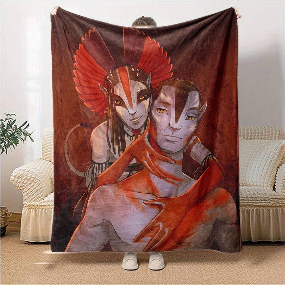 1Pc Fantasy Warrior Couple Blanket For Couch Bed Plush Cozy Fuzzy Blanket Super Soft Warm Blankets For Fall And Winter 0918285