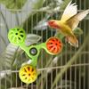 Hanging Parrot Wheel with Bell Interactive Bird Cage Toy for Chewing Parrot Spinner  Bird Cage Use