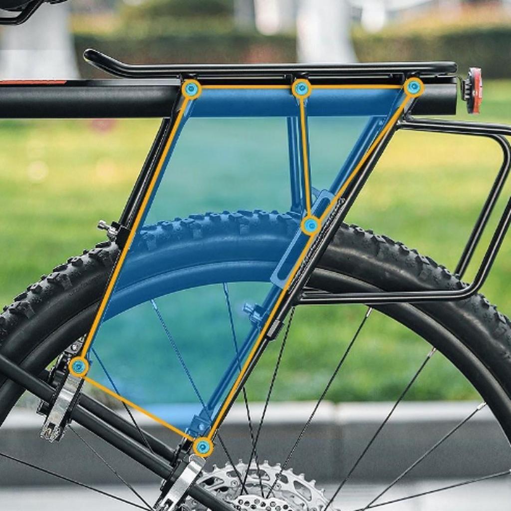 Rear Cargo Rack Aluminum Alloy Bike Sturdy for Commuting