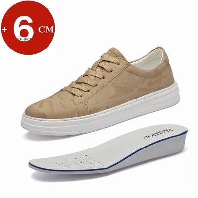 Ademende Buiten Lift Sneakers Herenschoenen PU Leer Hoogteverhogende Casual Schoenen Wandelschoeisel Heren Lift Sportschoenen