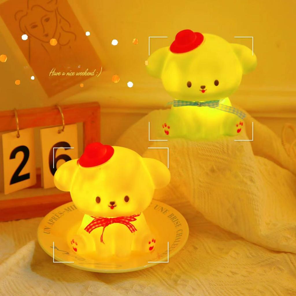 LED-Nachtlicht, niedlicher Cartoon-Welpe, Silikon-Lichter, Baby-Schlaf-Nachttischlampe für Kleinkinder, Babyzimmer