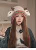 Knitted Reindeer Beanie Practical Christmas Elk Hat Convertible Reindeer Hat Warm Foldable Antler Cap For Family Photos Travel