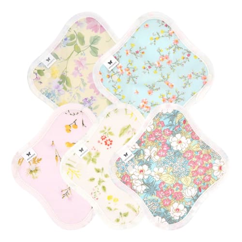 AENUANCE Cloth Pads for Mild Urinary Incontinence, 5-Pack, Thick, Absorbent, 4cc Capacity, SS, Non-Waterproof, AESH-5P-V05