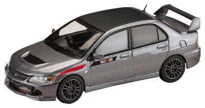 HJ64 1/64 Mitsubishi Lancer Evolution 9 MR GSR JDM Custom with Engine Display Model, Medium Purplish Gray Mica, Finished