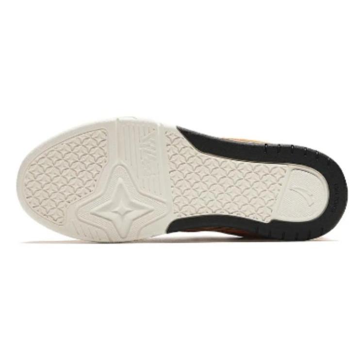 New Anta AOJIE Cushioning Wear Resistant Low Top Skateboard Shoes Men's Orange White 112418040-5