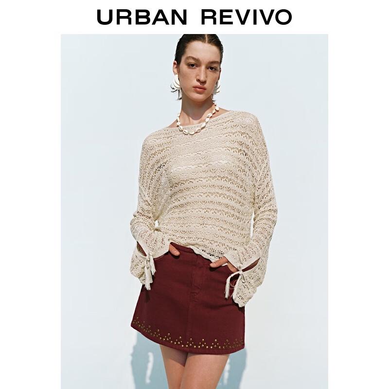 UR Women's Summer Hollow Textured Knit Top
