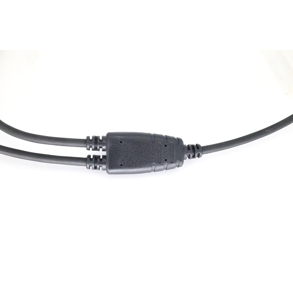 1 X Helicopter Aviation Headphone Adapter Cable For 7.1mm To GA Dual Plug 40cm