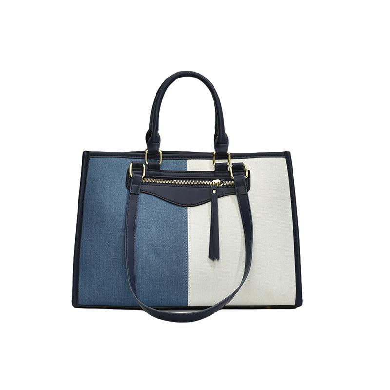 Fashion Color Matching Large-capacity Bag Women's New Casual Tote Bag Versatile Commuter Shoulder Bag