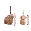 Curly Wool Plush Keychain Fluffy Bag Charm Cute Sheep Pendant  Office