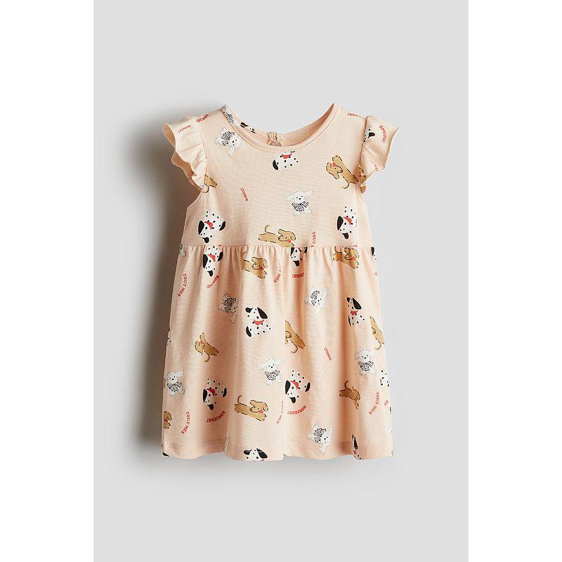 

HM Детская одежда Платье для девочки Осень Мода Комфорт и Повседневный Принт круглый вырез Рукав с оборками Платье принцессы 1265912