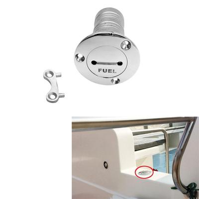 38mm 1.5'' Marine Boat Gas Fuel Petrol Tank Deck Fill Filler with Keyless Cap and Key 316 Stainless