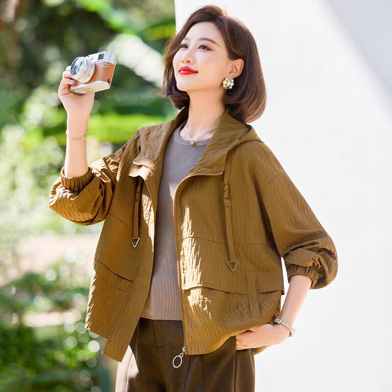 

Женская повседневная куртка с капюшоном и длинными рукавами Baolianduo 3XL