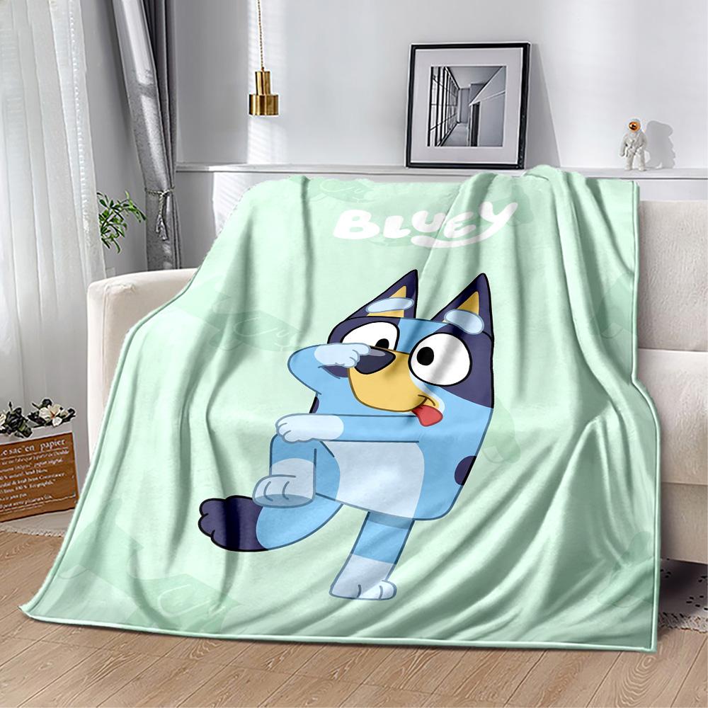 Bluey's Colorful Adventures Blanket Ultra-Soft Perfect for Livingroom Seaside Bedding All-Season Use Playful Design