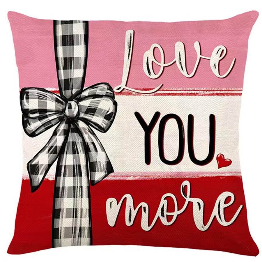 Valentine's Day Heart Print Decorative Pillowcase for Sofa or Bed