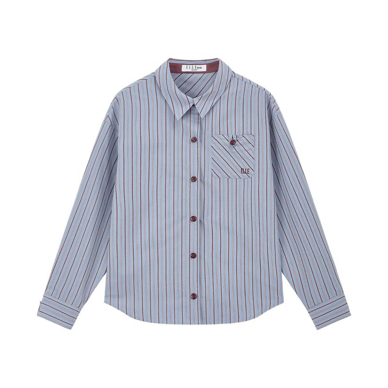 ELLE KIDS Girls French Style Contrast Stripe Shirt 130