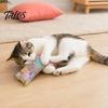 Independent Play Cat Toy Cuddle Pillow Toy, Catnip with Silver Vine, Crinkle Kitten Kicker Rustling Scratch Cute Print Snuggle for Indoor Cats Biting