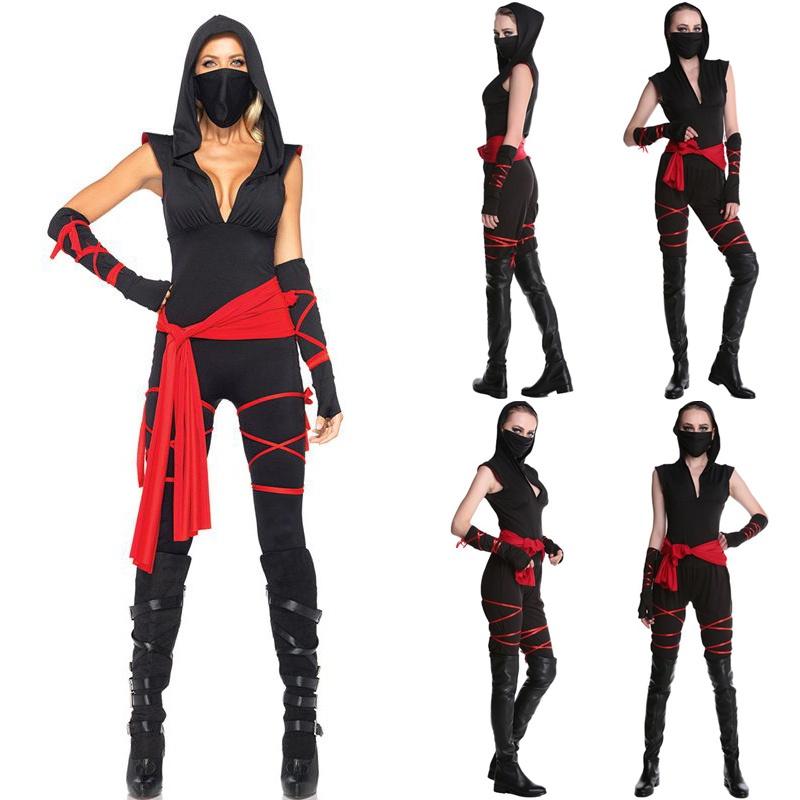 Stilvolles Damen Ninjago Kostüm mit Kapuzenshirt für Karneval und Partys