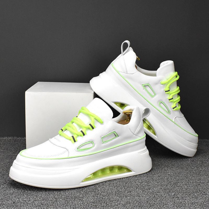 Fashion British style men's fashion white shoes party banquet dress lace-up genuine leather shoe platform sneakers designer footwear man