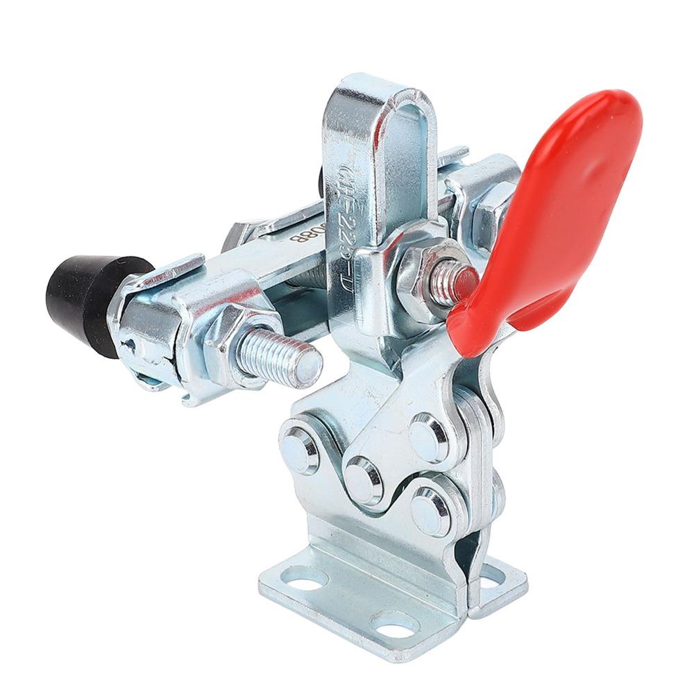 Iron Galvanized Toggle Clamp Adjustable Rubber Pressure Tip Quick Release Clamp  For Woodworking