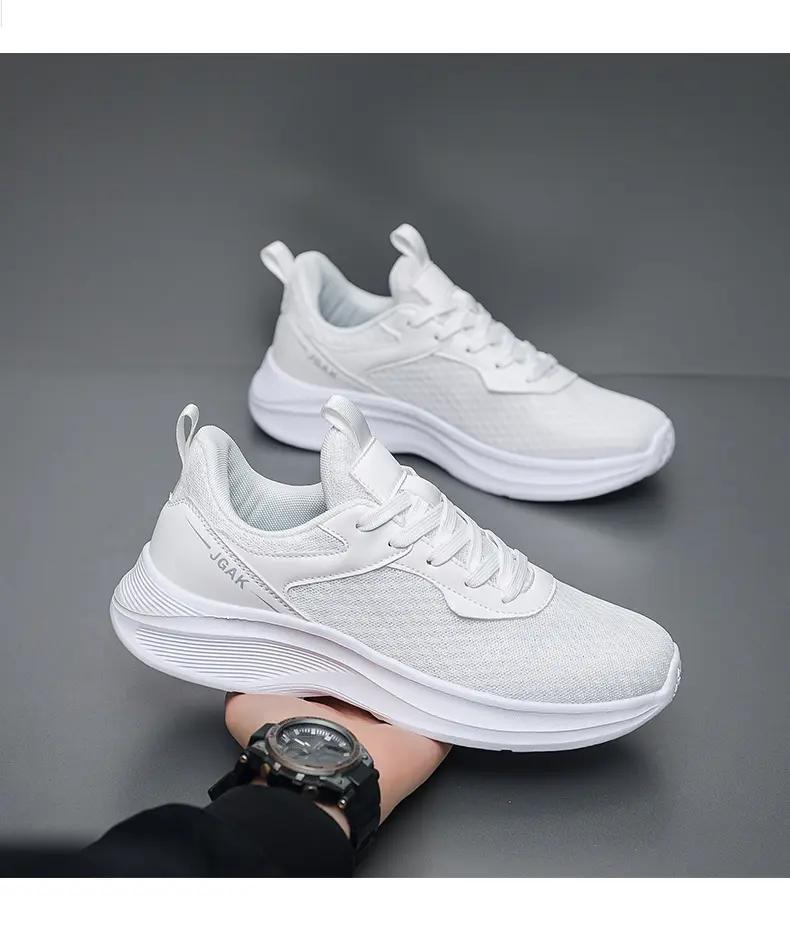 

Summer 2025 New Mesh Athleisure Shoes Men s Shoes Breathable Mesh Running Shoes Plus 48 39 белый