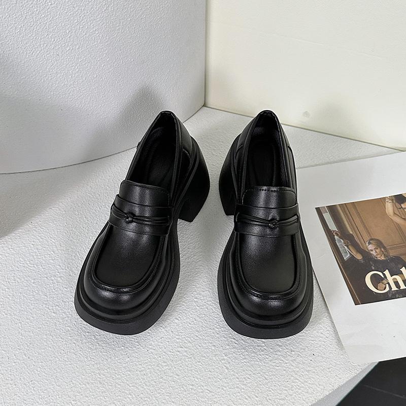 Fashion 2026 Spring Autumn Platform Mary Jane Shoes Women Thick Heels Trendy Street Slip On Lolita Shoes