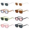 Fashion Vintage Small Rectangular Frame Sunglasses Woman Luxury UV400 Sun Glasses Female Trendy Leopard Blue Oculos De Sol