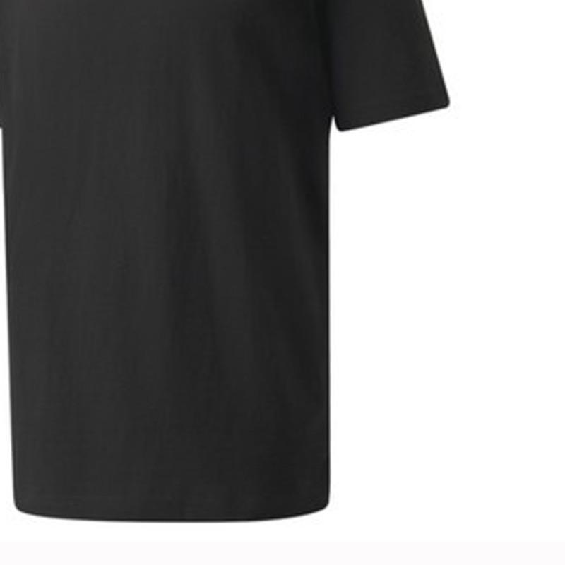 PUMA Sports Casual Logo Print Round Neck Short Sleeve T-Shirt Men Tops Black 535359-01