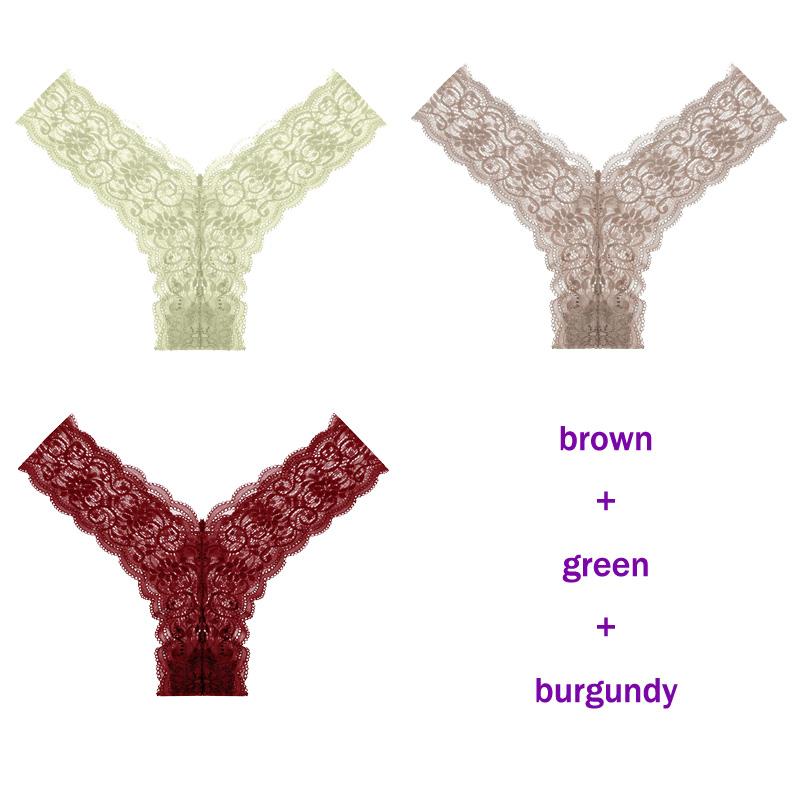 CINOON 3 Teile/los frauen höschen Transparent Low-Taille Unterhose Aushöhlen Tanga Weibliche Nahtlose G-String Sexy Unterwäsche Spitze Dessous panty