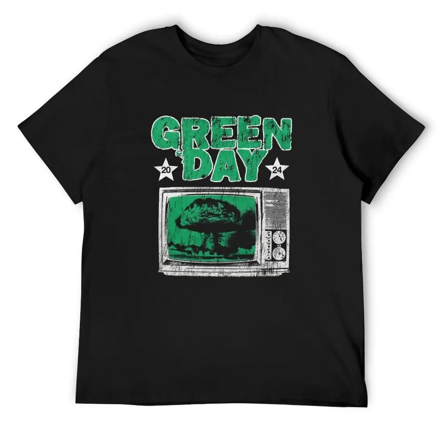 green day T-Shirt anime shirt funny meme t-shirts tops mens graphic t-shirts anime S