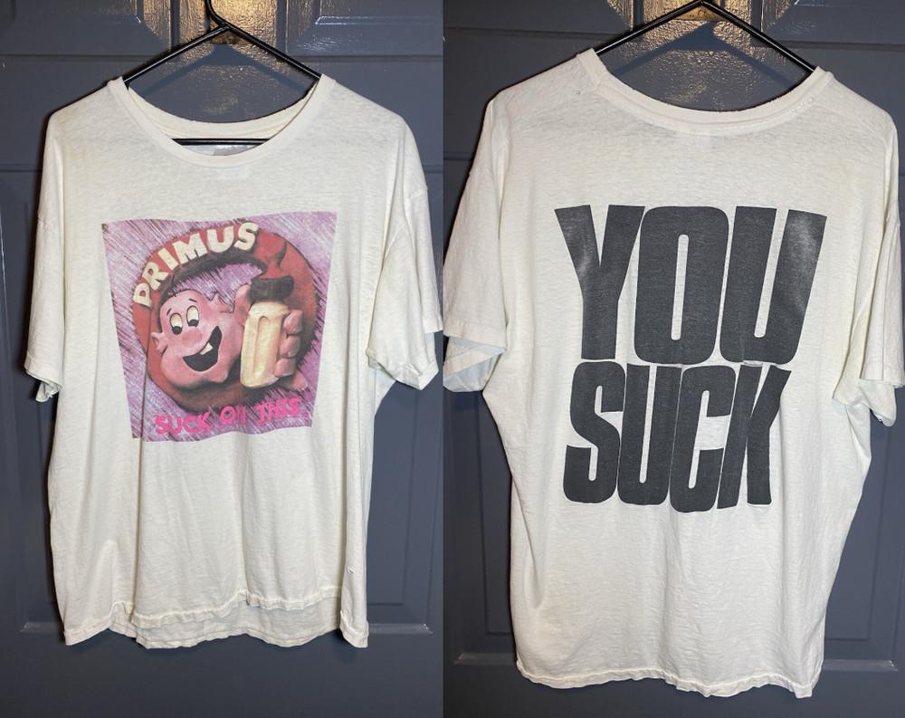 Primus White You Suck Cotton Unisex T-Shirt S-2345XL GE229 Unisex T-Shirt S