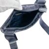 PRADA Triangle logo Silk satin Shoulder Bag Satin Light Gray Women Used