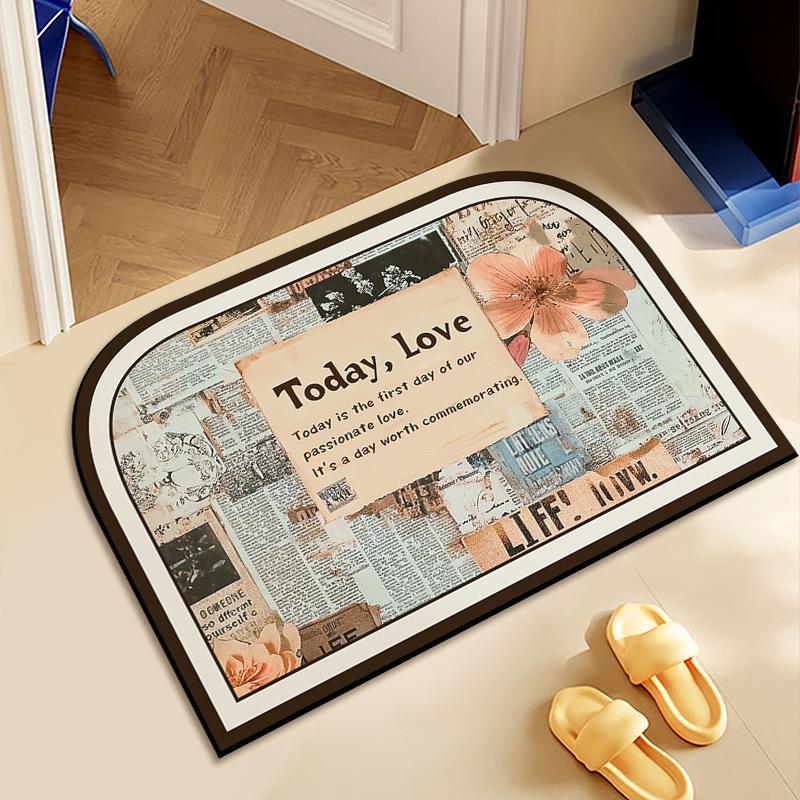 Flower Toilet Diatom Mud Household Absorbent Foot Mat Mat Toilet Mat Wash Water Room Mat Absorbent Non-slip