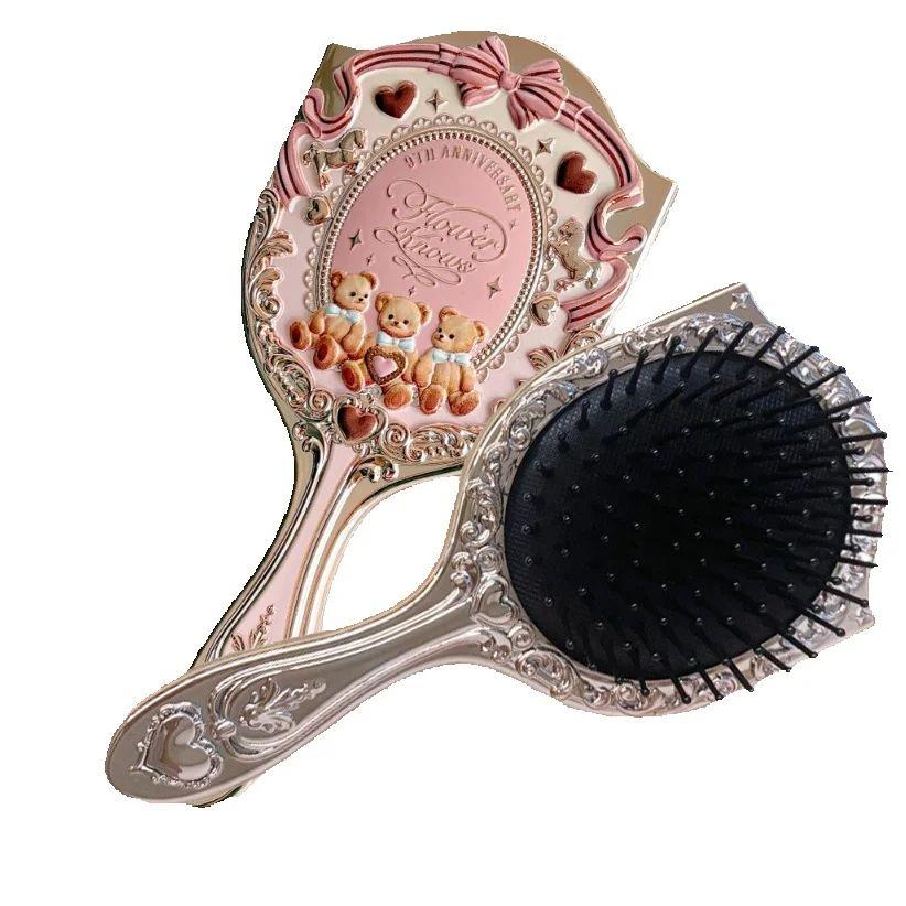 Flower Knows Brushes 9Th Anniversary Midsummer Fairytales Swan Ballet Series Hair Brushes Air Cushion Hair Comb Brush Holder