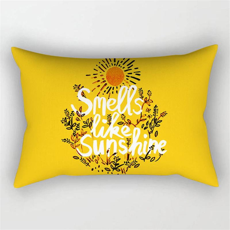 

Модная желтая подушка с геометрическим рисунком 30x50 наволочка для гостиной, дивана, стула, автомобиля, прикроватная подушка, скандинавский домашний декор, наволочка 30X50cm