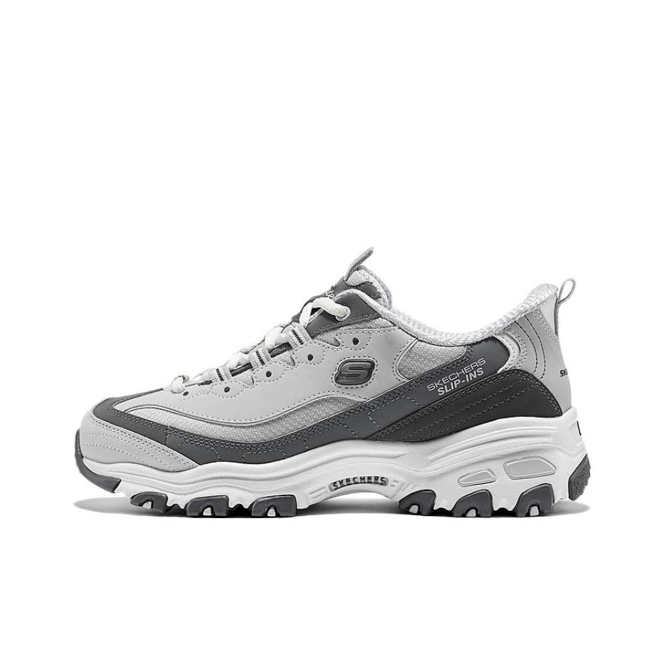 Skechers DLites Comfortable Versatile Low-Top Dad Shoes Women sneakers Gray 150721-GRY 38