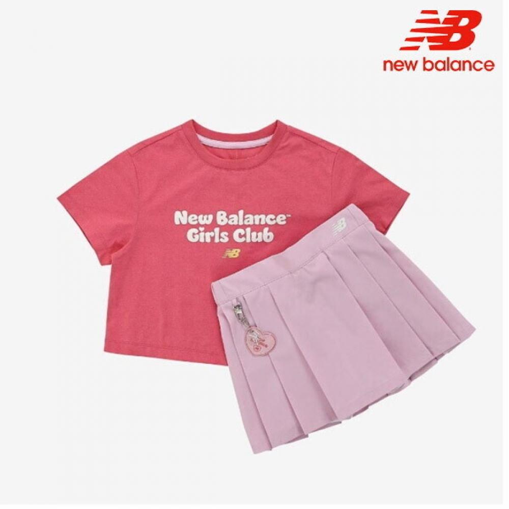 

New Balance Club Kids Girls Crop Tee Skirt Set Nk9ye2807g 25 Training 160