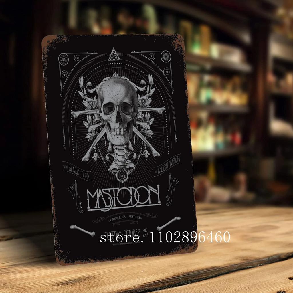 Mastodon Zpěvák Kovové Plakety a Znamení nástěnná dekorace Vintage Plechové Znamení Kapitán Kovový Plakát Dekor pro Bar Hospodu Klub Nástěnná Dekorace