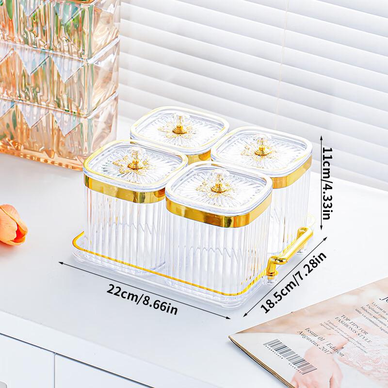 ZISIZ Kunststoff-Lebensmittelaufbewahrungsglas mit Fächern