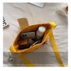 Korean Style Canvas Crossbody Bag for Women, Minimalist Small Shoulder Purse, Soft Cotton Square Bag with Magnetic Closure KTB