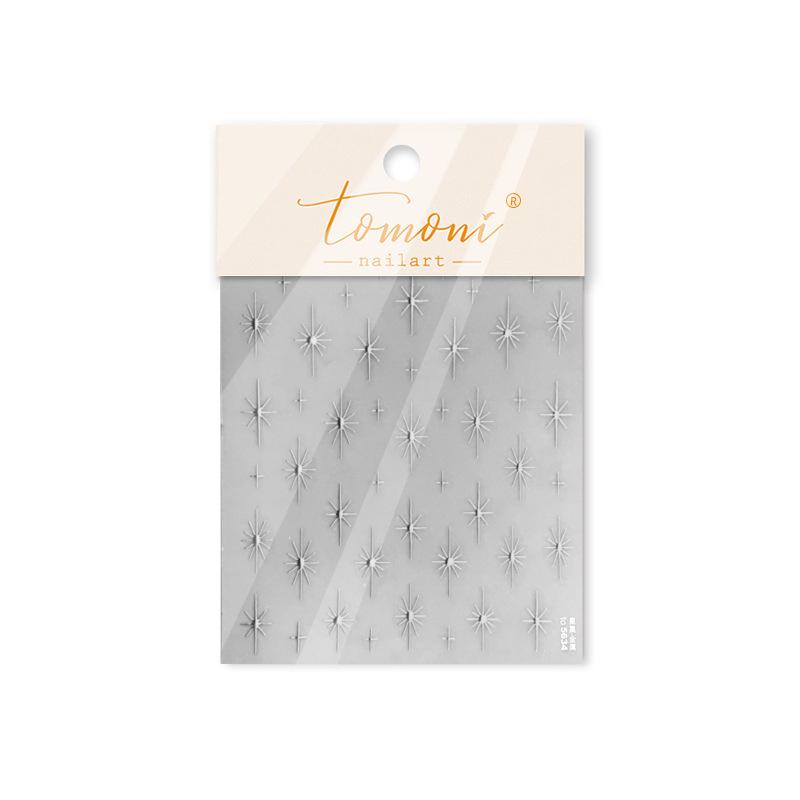 Tomoni Shell Light Nail Stickers: Popular Cute Colorful Star Nail Art Accessories