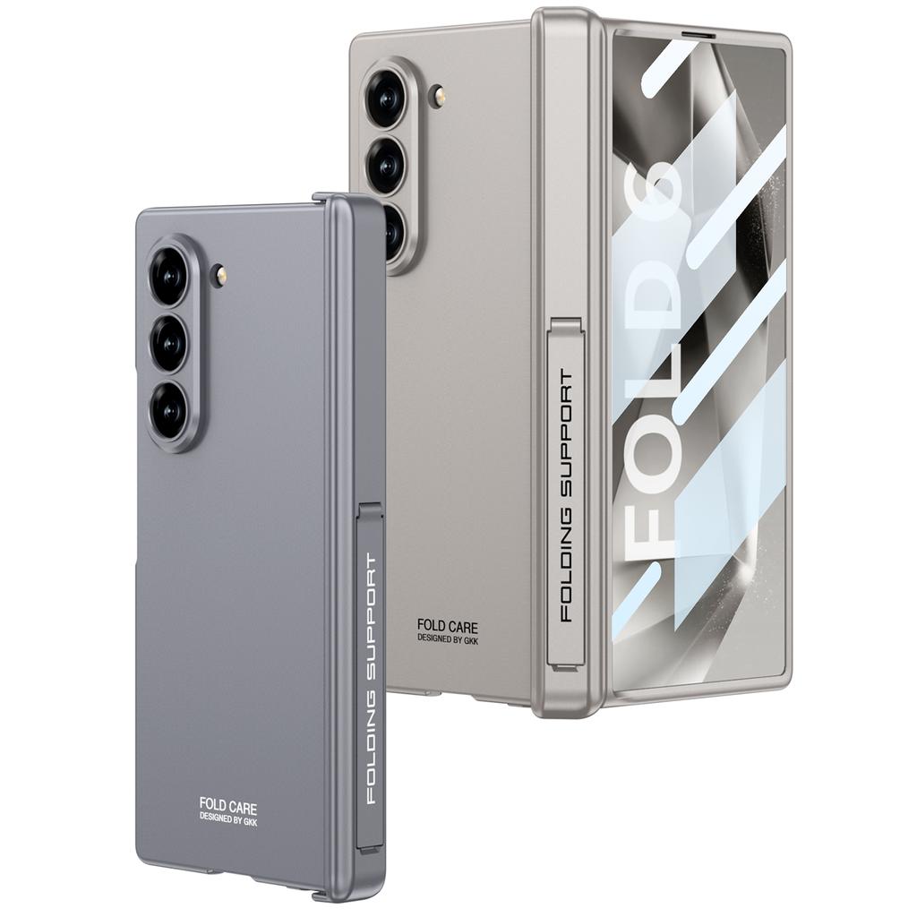 Magnetic Hinge Protection Hard PC Phone Cover for Samsung Galaxy Z Fold 6 Case Shockproof with Screen Protector Bracket