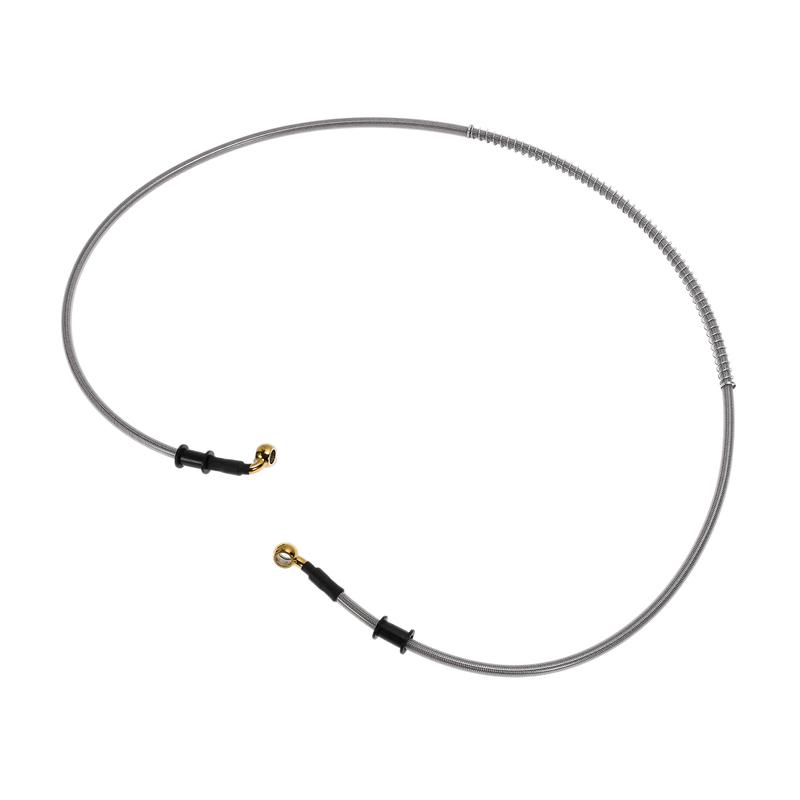 UXCELL 140cm Motorcycle Brake Clutch Oil Hose Line Silver Tone