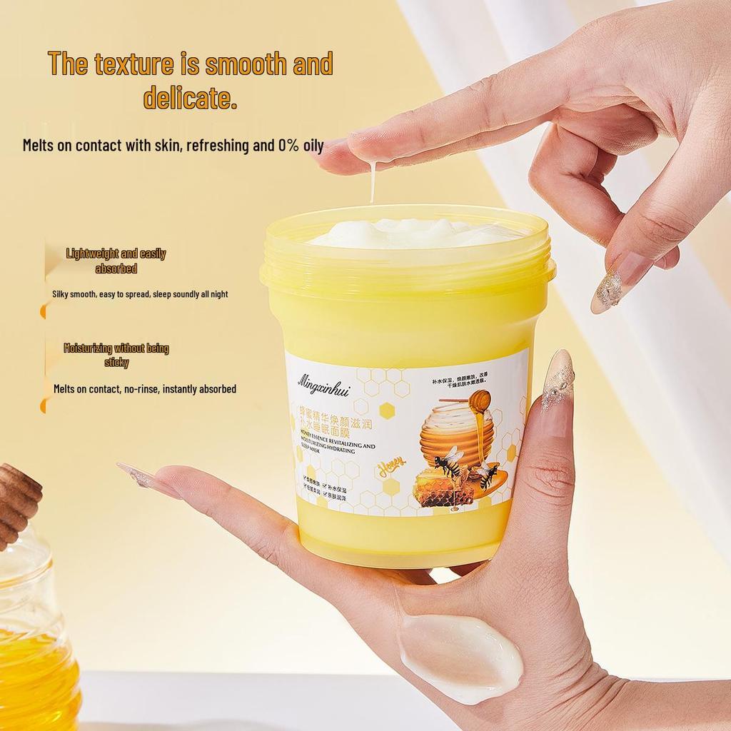 Ming Xin Hui Hydrating Honey Essence Sleep Mask: Rejuvenates, Moisturizes & Brightens Skin Tone