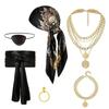 Kit de Roleplay de Pirata Lenço de Cabeça Cinto Acessórios de Joalheria Fantasia Cosplay Festa de Halloween Tema