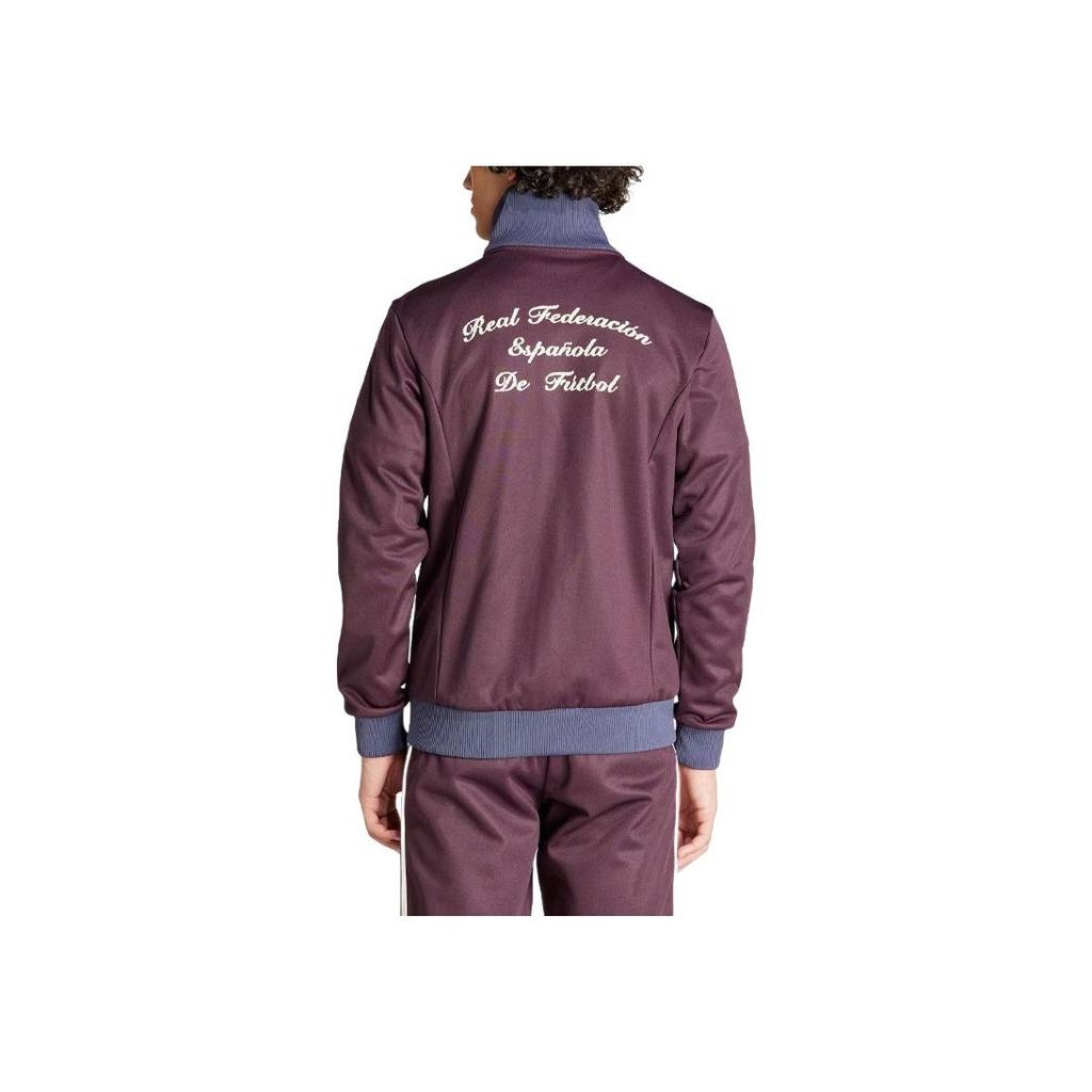 Adidas Originals Beckenbauer Track Top Spain Football Casual Culture Jacket Men Tops Burgundy IU2136