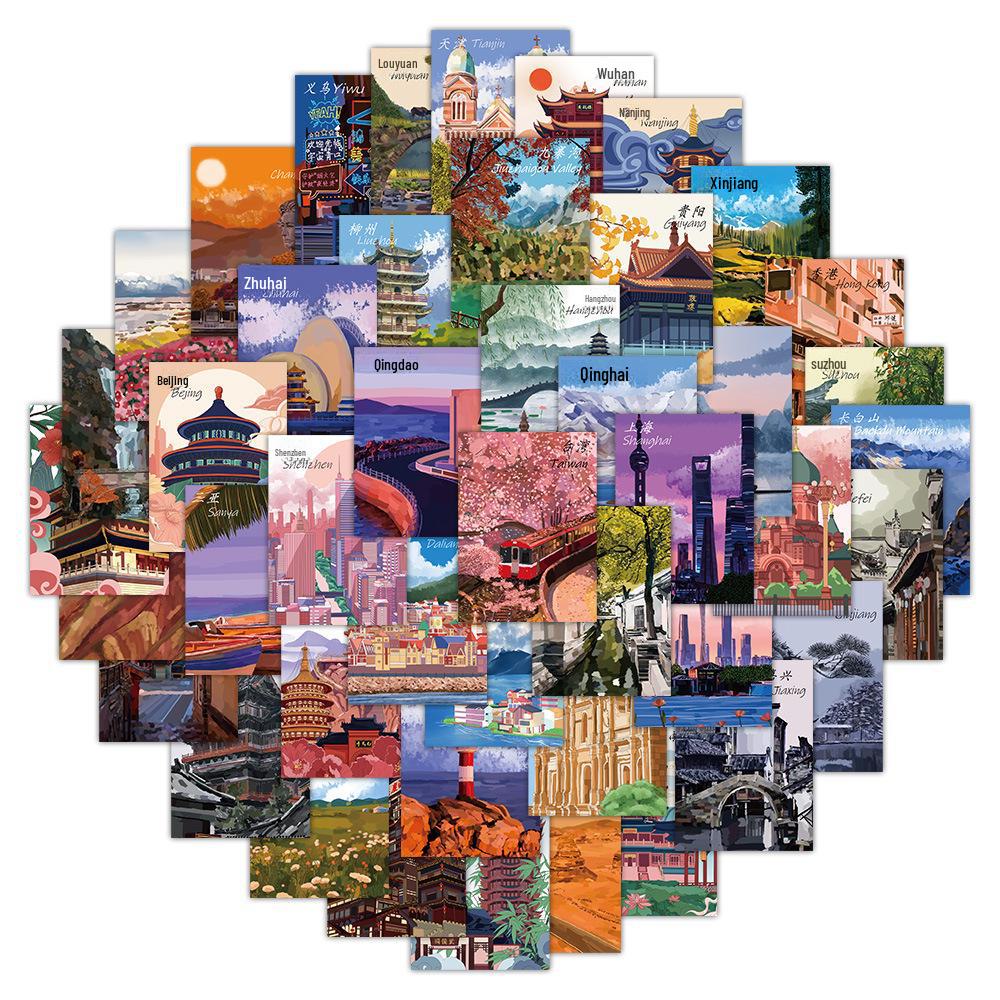 60-Piece Cute Animal Graffiti Sticker Set for Phone Cases, Water Bottles, and Laptops